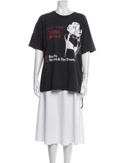 Pre-owned Ksubi Graphic Print Crew Neck T-shirt In Black