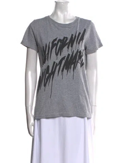 Pre-owned Ksubi Graphic Print Crew Neck T-shirt In Blue