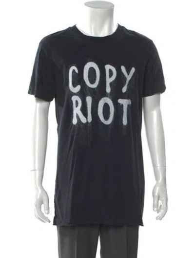 Pre-owned Ksubi Graphic Print Crew Neck T-shirt In Blue