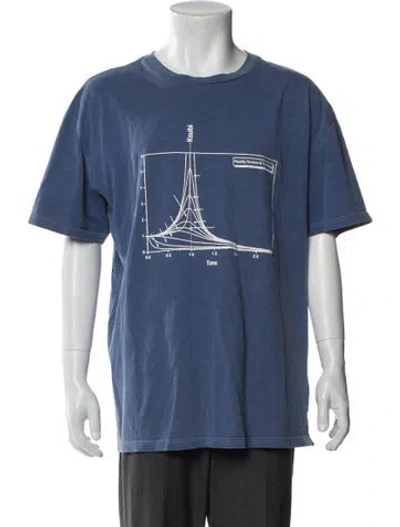 Pre-owned Ksubi Graphic Print Crew Neck T-shirt In Blue