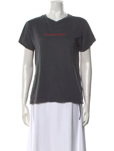 Pre-owned Ksubi Graphic Print Crew Neck T-shirt In Gray