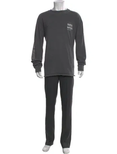 Pre-owned Ksubi Graphic Print Crew Neck T-shirt In Gray