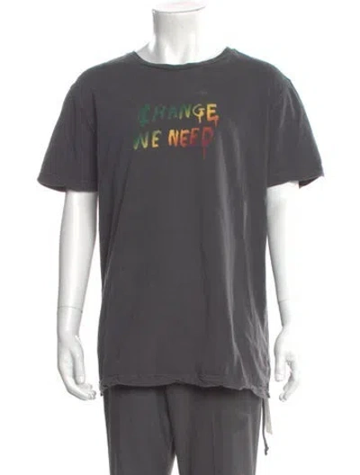 Pre-owned Ksubi Graphic Print Crew Neck T-shirt In Gray