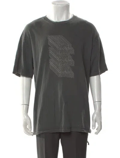 Pre-owned Ksubi Graphic Print Crew Neck T-shirt In Gray