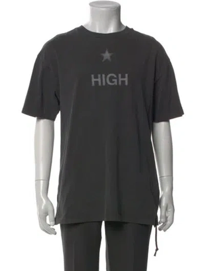 Pre-owned Ksubi Graphic Print Crew Neck T-shirt In Gray