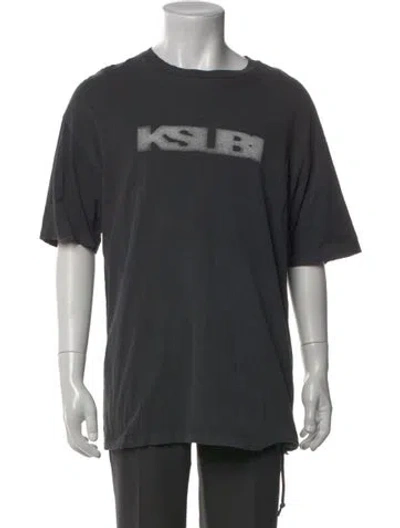 Pre-owned Ksubi Graphic Print Crew Neck T-shirt In Gray