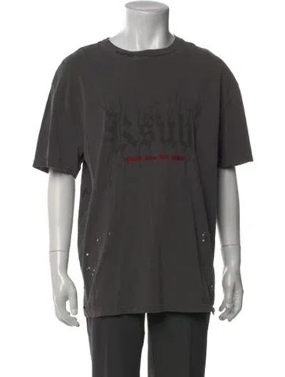 Pre-owned Ksubi Graphic Print Crew Neck T-shirt In Gray