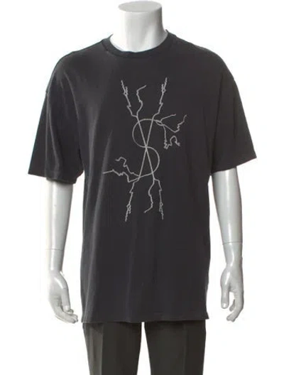 Pre-owned Ksubi Graphic Print Crew Neck T-shirt In Gray