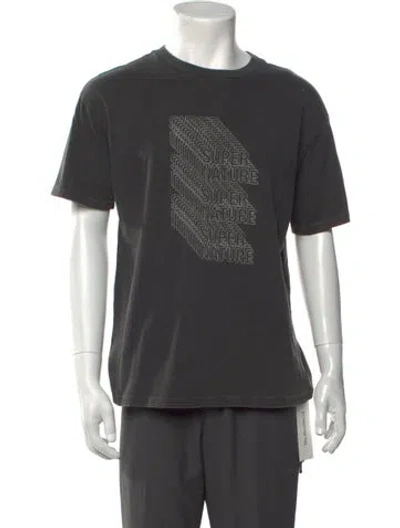 Pre-owned Ksubi Graphic Print Crew Neck T-shirt In Grey