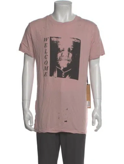 Pre-owned Ksubi Graphic Print Crew Neck T-shirt In Pink