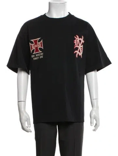 Pre-owned Ksubi Graphic Print Crew Neck T-shirt W/ Tags In Black