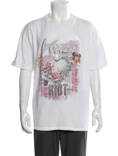 Pre-owned Ksubi Graphic Print Crew Neck T-shirt In White