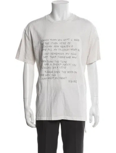 Pre-owned Ksubi Graphic Print Crew Neck T-shirt In White