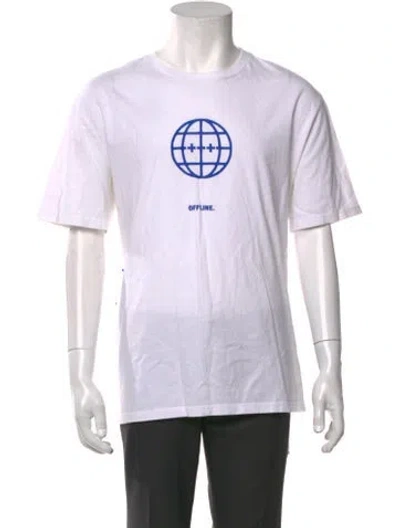 Pre-owned Ksubi Graphic Print Crew Neck T-shirt In White