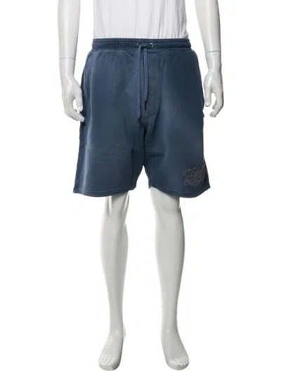 Pre-owned Ksubi Graphic Print Jogger Shorts W/ Tags In Blue