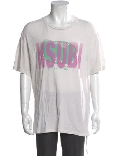 Pre-owned Ksubi Graphic Print Scoop Neck T-shirt In Neutral