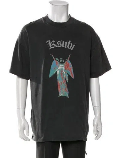 Pre-owned Ksubi Graphic Print Short Sleeve Shirt In Black