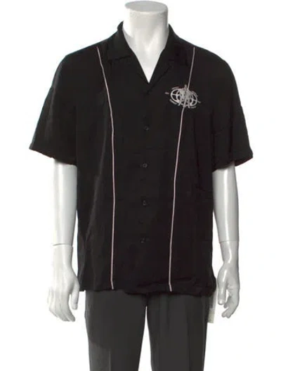 Pre-owned Ksubi Graphic Print Short Sleeve Shirt In Black
