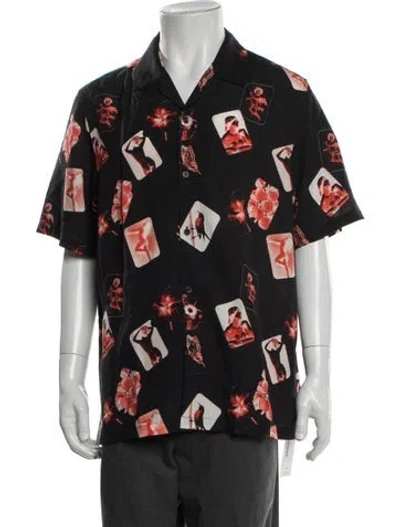 Pre-owned Ksubi Graphic Print Short Sleeve Shirt In Black