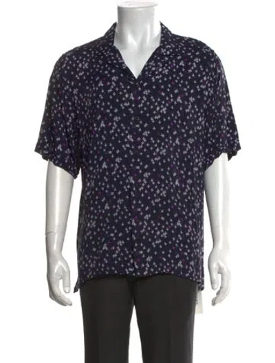 Pre-owned Ksubi Graphic Print Short Sleeve Shirt In Blue