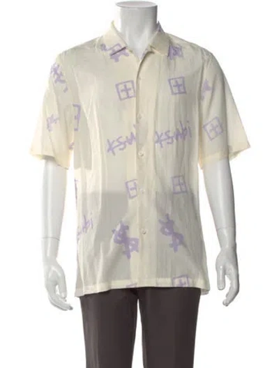 Pre-owned Ksubi Graphic Print Short Sleeve Shirt In Neutral