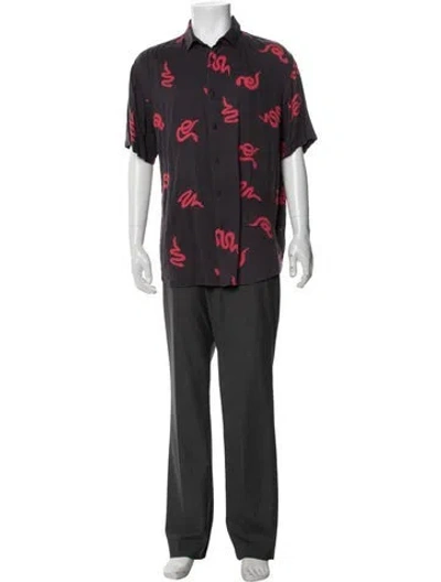 Pre-owned Ksubi Graphic Print Short Sleeve Shirt In Purple