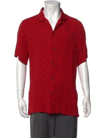 Pre-owned Ksubi Graphic Print Short Sleeve Shirt In Red