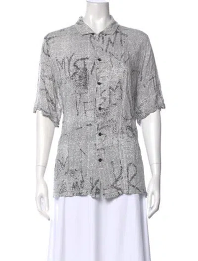 Pre-owned Ksubi Graphic Print Short Sleeve Top In Multi