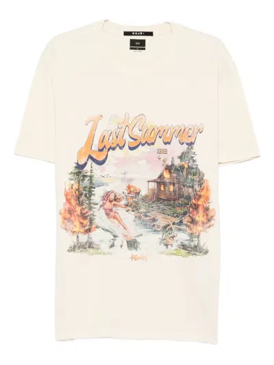 Ksubi Graphic Print T-shirt In Neutral