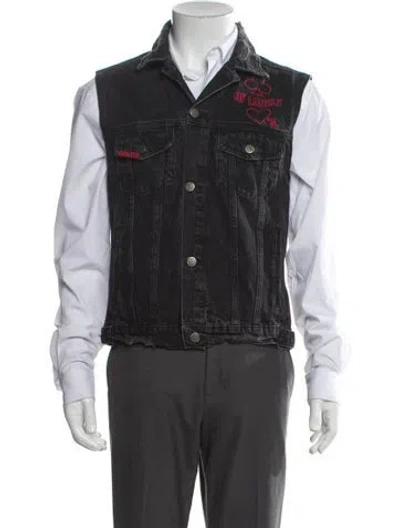 Pre-owned Ksubi Graphic Print Vest In Gray