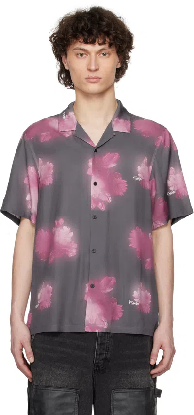 KSUBI GRAY & PINK CURSED RESORT S/S SHIRT