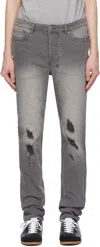Ksubi Gray Chitch Prodigy Trashed Jeans In Grey