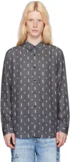 Ksubi Gray Dollagram Downtown Shirt In Black