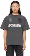 Ksubi Gray Rugged Ekcess T-shirt In Gray