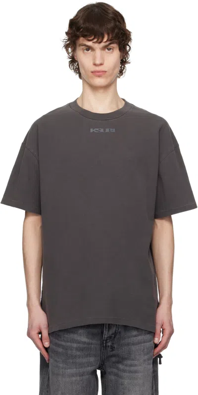 Ksubi Gray Sott Ekcess Ss T-shirt In Black