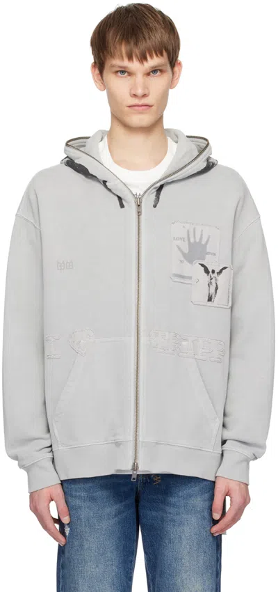 Ksubi Grey Trippie Redd Edition Love Hoodie In Grey