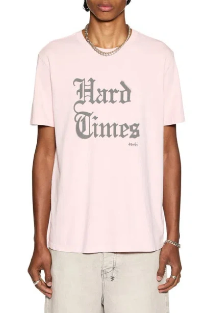 Ksubi Hard Times Kash Graphic T-shirt In Pink