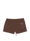 Ksubi Harper Flap-pocket Shorts In Brown