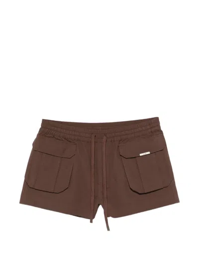 Ksubi Harper Flap-pocket Shorts In Brown