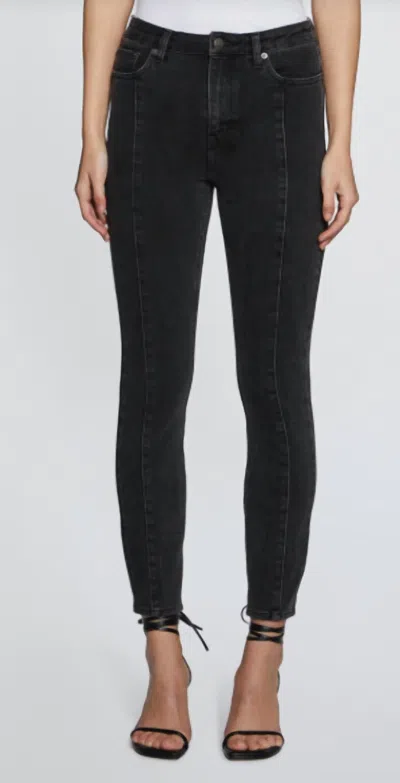 Ksubi Hi N Wasted Onyx Zip In Wash Blacked