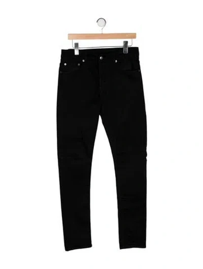 Pre-owned Ksubi High-rise Straight Leg Jeans In Black