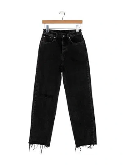 Pre-owned Ksubi High-rise Straight Leg Jeans In Black