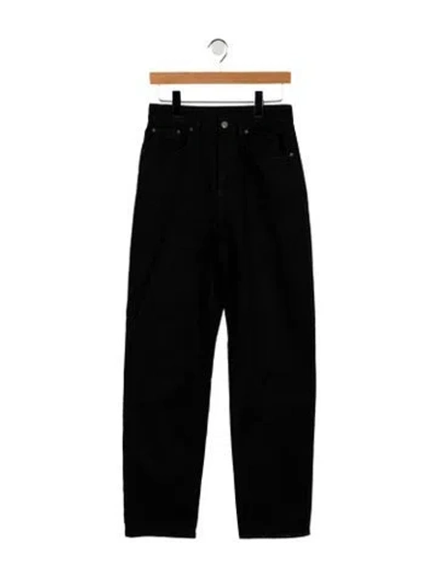 Pre-owned Ksubi High-rise Straight Leg Jeans In Black