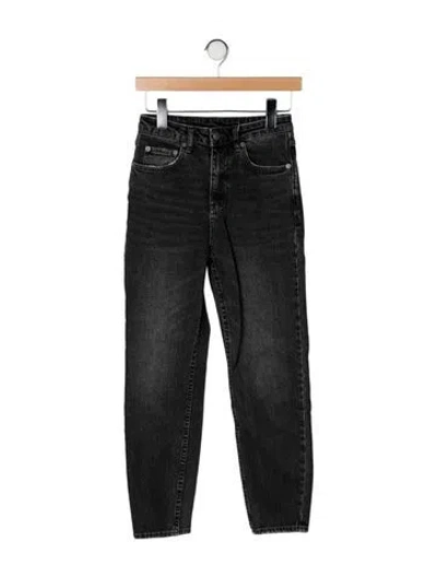 Pre-owned Ksubi High-rise Straight Leg Jeans In Black