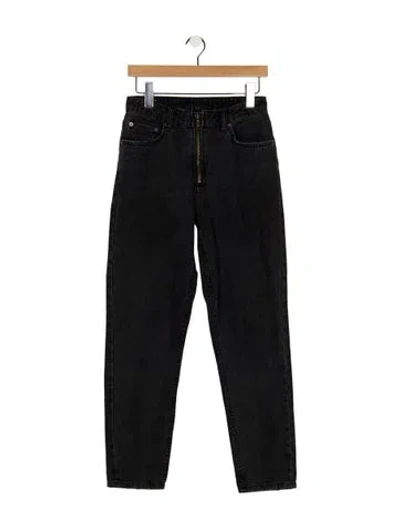 Pre-owned Ksubi High-rise Straight Leg Jeans In Black