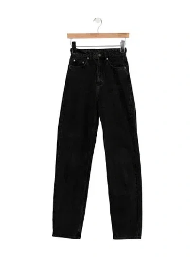 Pre-owned Ksubi High-rise Straight Leg Jeans In Black