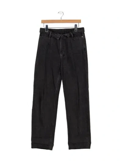 Pre-owned Ksubi High-rise Straight Leg Jeans In Black