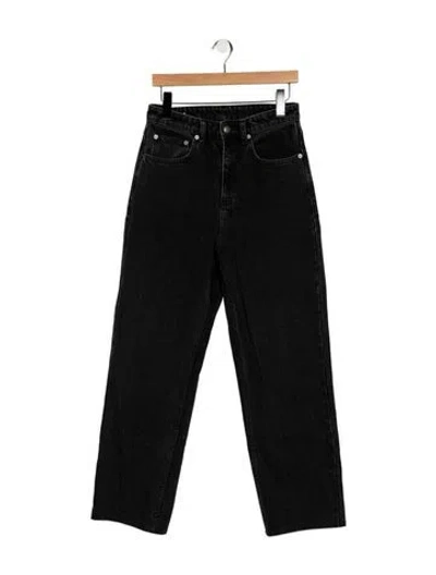 Pre-owned Ksubi High-rise Straight Leg Jeans In Black