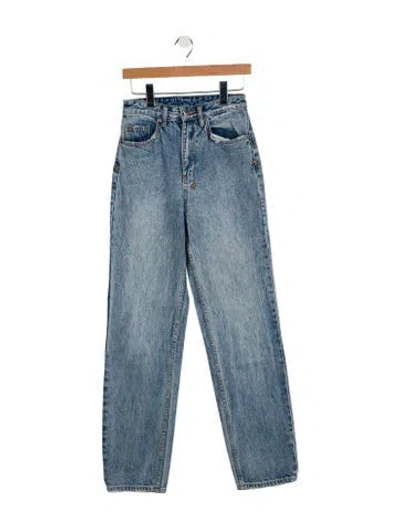 Pre-owned Ksubi High-rise Straight Leg Jeans In Blue