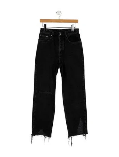 Pre-owned Ksubi High-rise Straight Leg Jeans In Blue